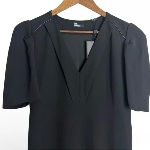 knee length dresses for ladies The Kooples Black Leather Strapless Dress – Runway Catalog main image 0